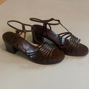 Joan & David Bronze Strappy Sandals